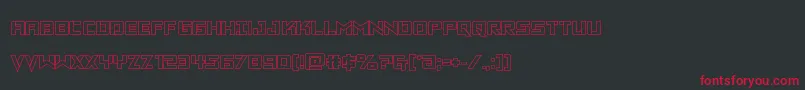 Vikingsquadout Font – Red Fonts on Black Background