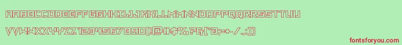 Vikingsquadout Font – Red Fonts on Green Background