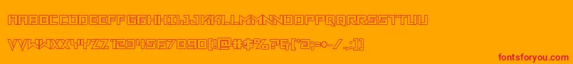 Vikingsquadout Font – Red Fonts on Orange Background