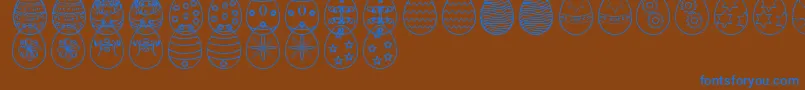 Подробнее о шрифте EasterEggsSt Шрифт EasterEggsSt – синие шрифты на коричневом фоне