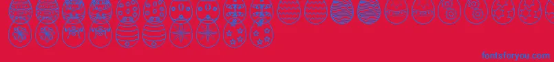 Подробнее о шрифте EasterEggsSt Шрифт EasterEggsSt – синие шрифты на красном фоне
