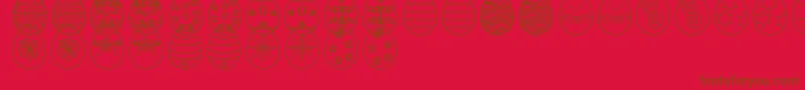 EasterEggsSt Font – Brown Fonts on Red Background