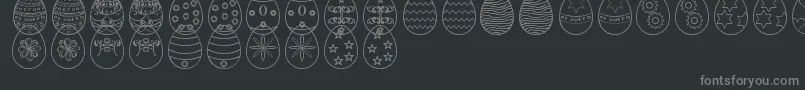 EasterEggsSt Font – Gray Fonts on Black Background