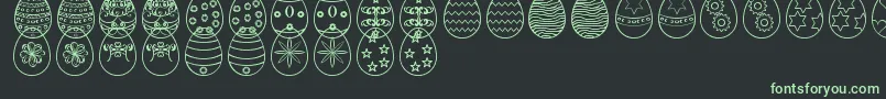 EasterEggsSt Font – Green Fonts on Black Background