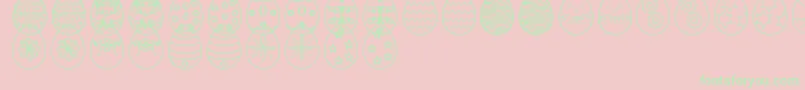 EasterEggsSt Font – Green Fonts on Pink Background