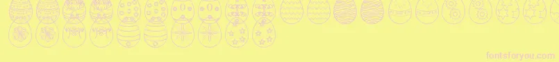 En savoir plus sur la police EasterEggsSt Police EasterEggsSt – polices roses sur fond jaune