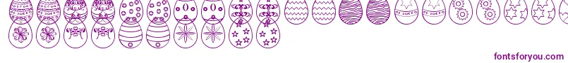 EasterEggsSt Font – Purple Fonts on White Background