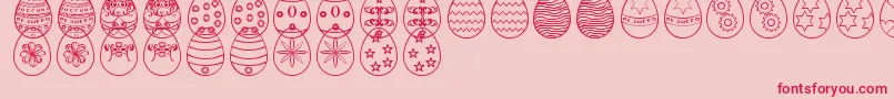 EasterEggsSt Font – Red Fonts on Pink Background