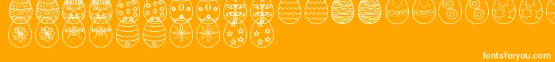 EasterEggsSt Font – White Fonts on Orange Background