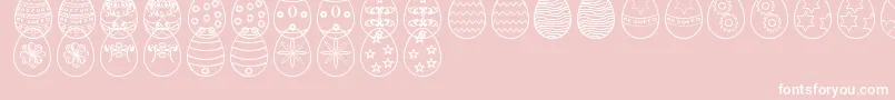 EasterEggsSt Font – White Fonts on Pink Background