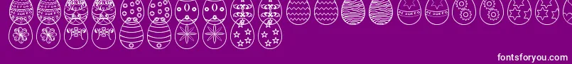 EasterEggsSt Font – White Fonts on Purple Background