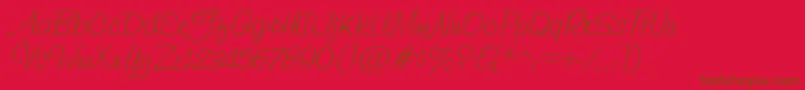 HelmsleyItalic Font – Brown Fonts on Red Background