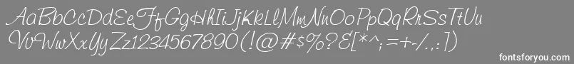 HelmsleyItalic Font – White Fonts on Gray Background