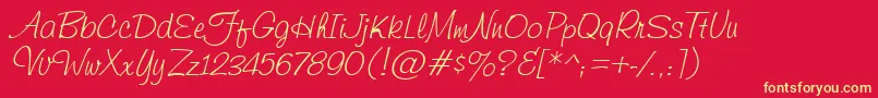 fuente HelmsleyItalic – Fuentes Amarillas Sobre Fondo Rojo
