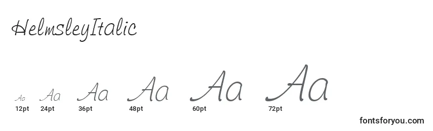 HelmsleyItalic Font Sizes