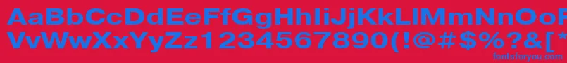 PragmaticacttBold125 Font – Blue Fonts on Red Background