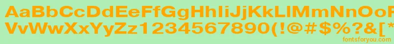 PragmaticacttBold125 Font – Orange Fonts on Green Background