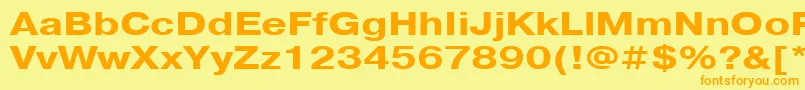 PragmaticacttBold125 Font – Orange Fonts on Yellow Background