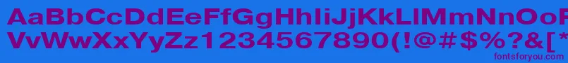 PragmaticacttBold125 Font – Purple Fonts on Blue Background