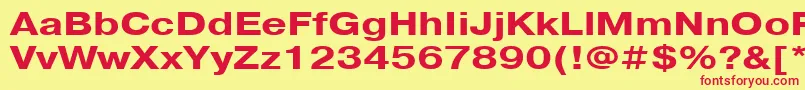 PragmaticacttBold125 Font – Red Fonts on Yellow Background