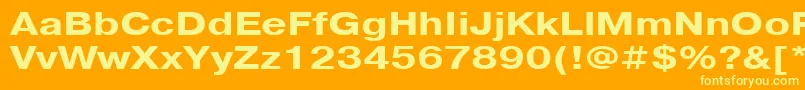 Police PragmaticacttBold125 – polices jaunes sur fond orange