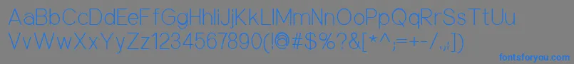 NuorderLight Font – Blue Fonts on Gray Background