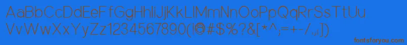 NuorderLight Font – Brown Fonts on Blue Background