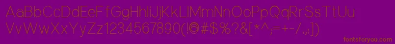 NuorderLight Font – Brown Fonts on Purple Background