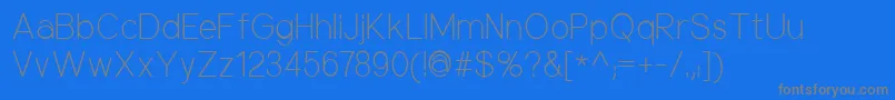 NuorderLight Font – Gray Fonts on Blue Background
