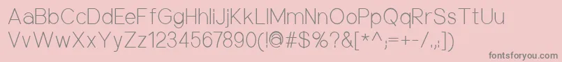 NuorderLight Font – Gray Fonts on Pink Background