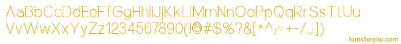 NuorderLight Font – Orange Fonts on White Background