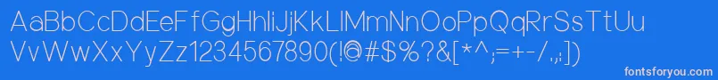 Шрифт NuorderLight – розовые шрифты на синем фоне