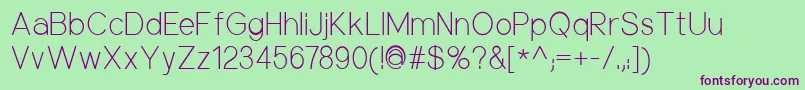 NuorderLight Font – Purple Fonts on Green Background