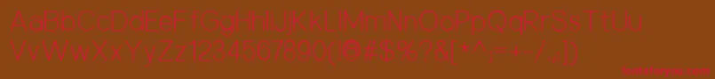 NuorderLight Font – Red Fonts on Brown Background