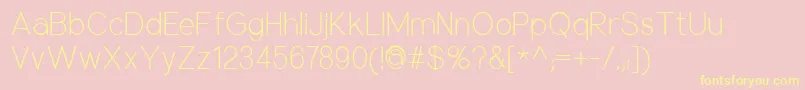 NuorderLight Font – Yellow Fonts on Pink Background