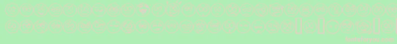 Humeur Font – Pink Fonts on Green Background