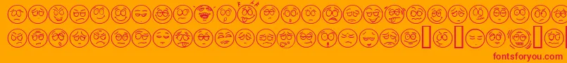 Шрифт Humeur – красные шрифты на оранжевом фоне