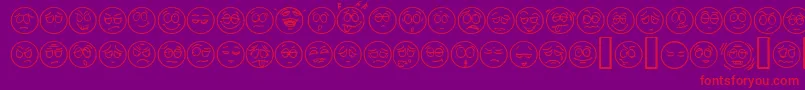 Humeur Font – Red Fonts on Purple Background