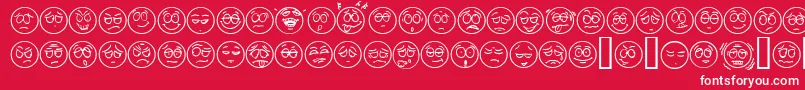 フォントHumeur – 赤い背景に白い文字