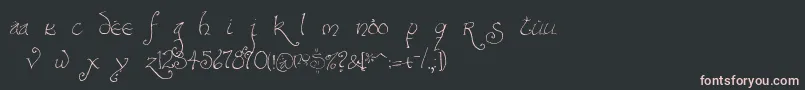 Шрифт Bilbofine – розовые шрифты на чёрном фоне