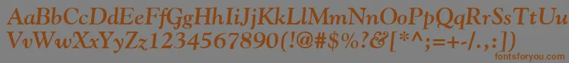 Шрифт GoudyBoldItalic – коричневые шрифты на сером фоне