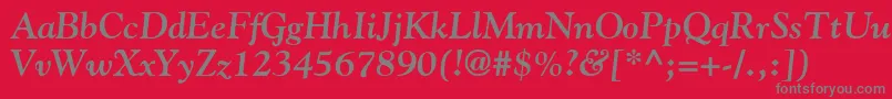GoudyBoldItalic Font – Gray Fonts on Red Background