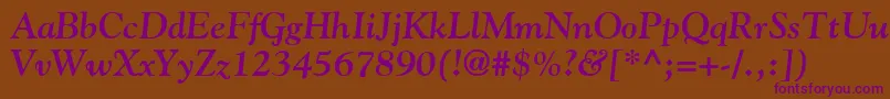 Шрифт GoudyBoldItalic – фиолетовые шрифты на коричневом фоне