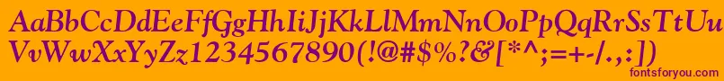 Шрифт GoudyBoldItalic – фиолетовые шрифты на оранжевом фоне
