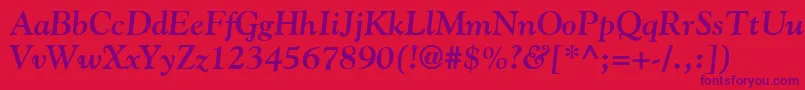 Шрифт GoudyBoldItalic – фиолетовые шрифты на красном фоне