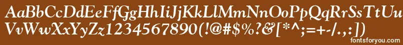 Шрифт GoudyBoldItalic – белые шрифты на коричневом фоне