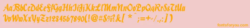 Holla Font – Orange Fonts on Pink Background