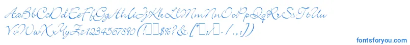 Fonte BickleyScriptLetPlain.1.0 – fontes azuis
