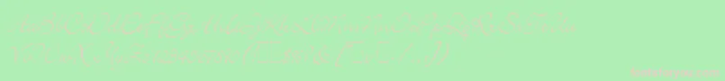 BickleyScriptLetPlain.1.0 Font – Pink Fonts on Green Background