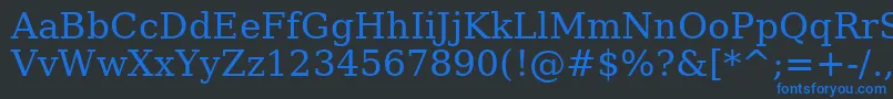 AeHor Font – Blue Fonts on Black Background